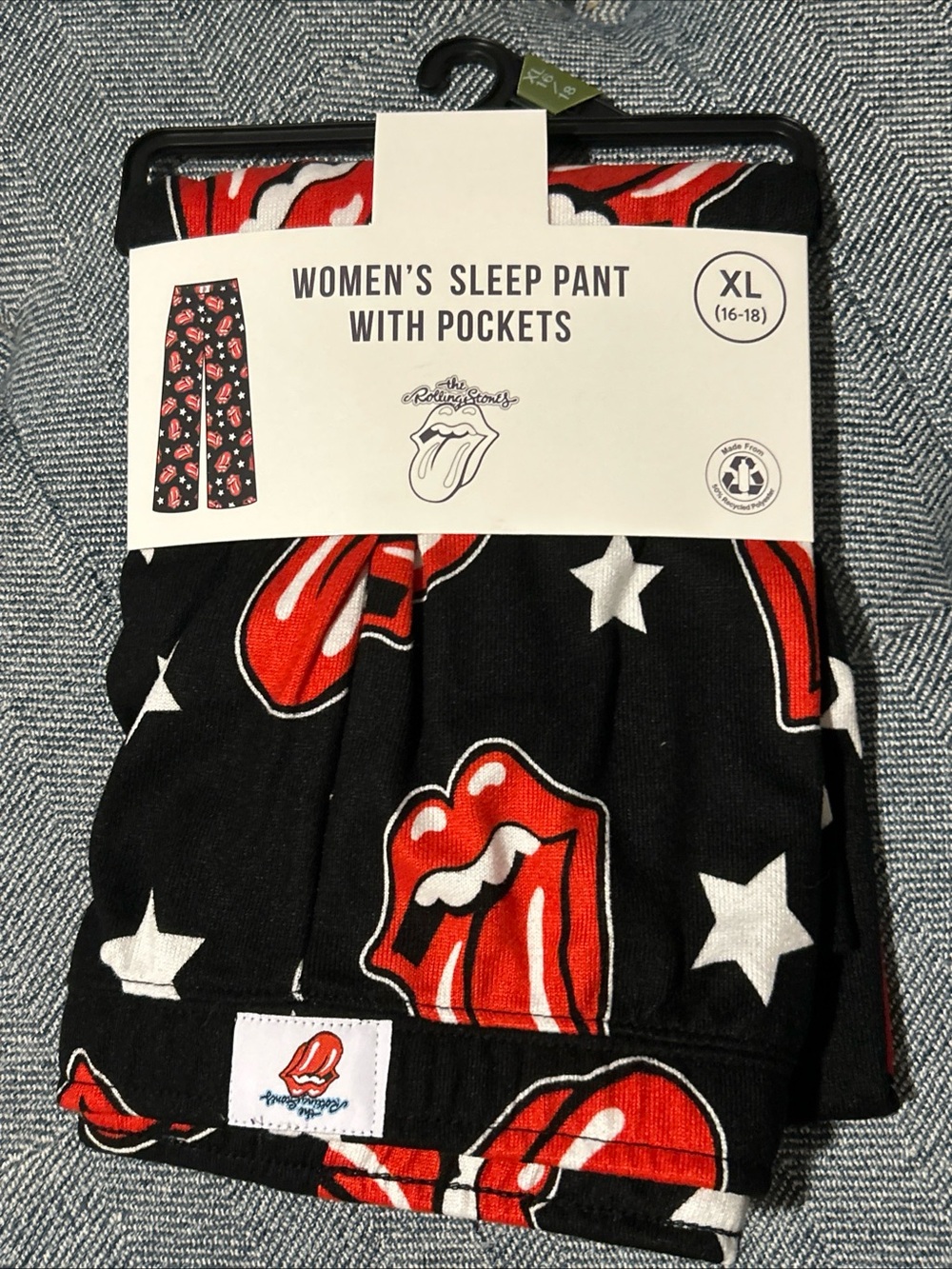 THE ROLLING STONES Women’s XL Sleep Pants with Pockets- NWT